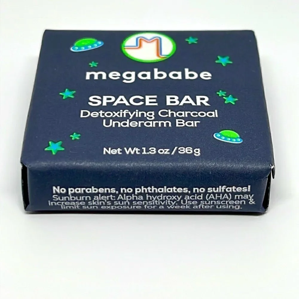 $6🌟 MEGABABE Space Bar Detoxifying Charcoal Underarm Bar